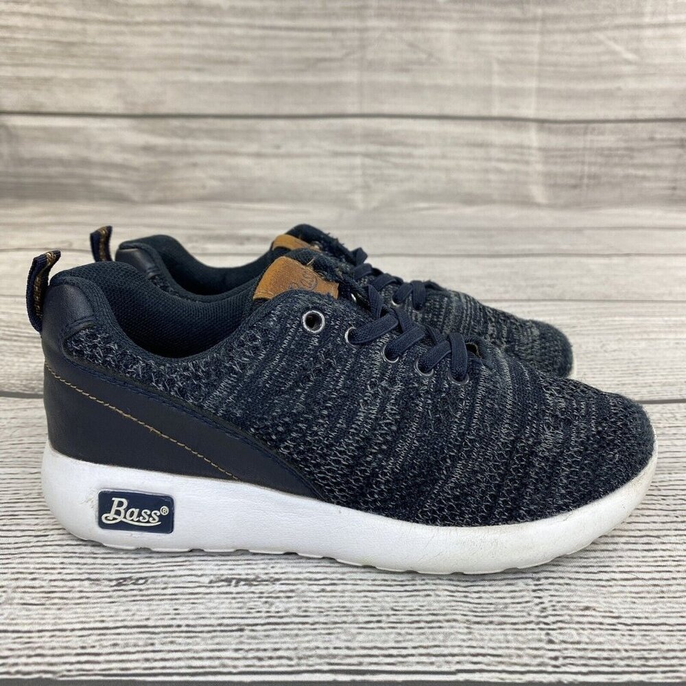 Bass Navy Blue Casual Comfort Running Shoes Kids Size 2 Athletic School Sneakers